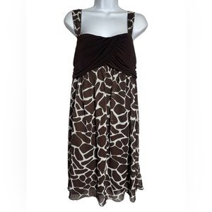NWT AGB dress size 16 brown animal‎ print summer dress 🤎🤎